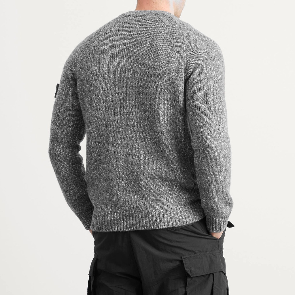Stone Island Men's Mouline Wool Jumper Grey